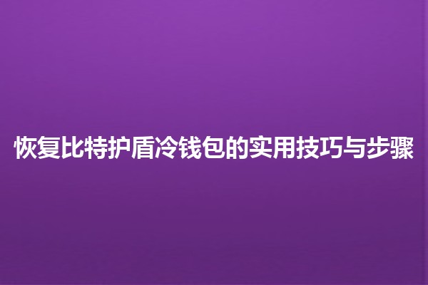 恢复比特护盾冷钱包的实用技巧与步骤 💰🔑