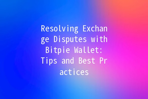 Resolving Exchange Disputes with Bitpie Wallet: Tips and Best Practices 💡💰