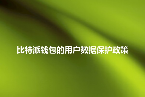 比特派钱包的用户数据保护政策🔐💡