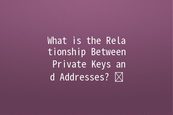 What is the Relationship Between Private Keys and Addresses? 🔑🖥️