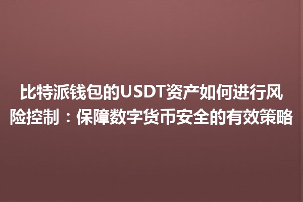 比特派钱包的USDT资产如何进行风险控制：保障数字货币安全的有效策略